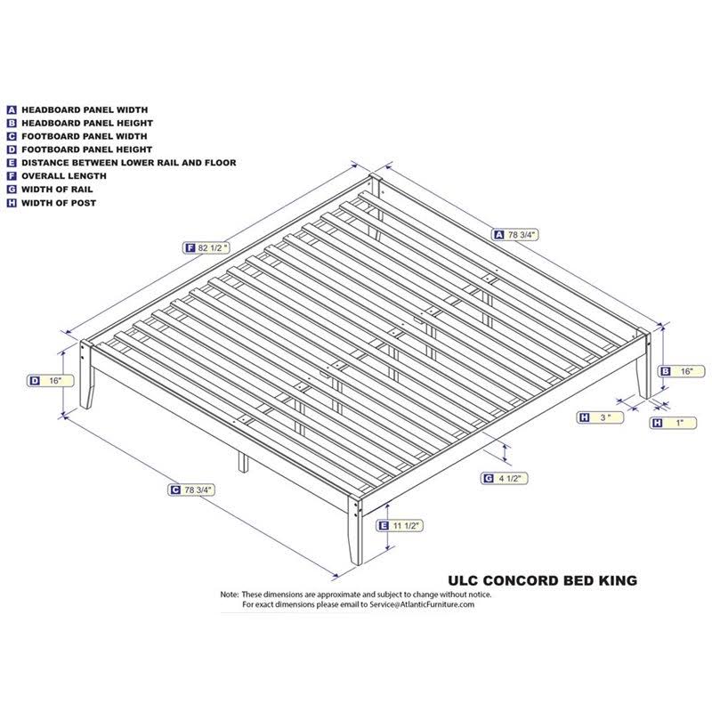 King Espresso Open Foot Bed M4891