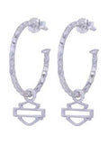 Hammered Design Hoop Earrings B8467