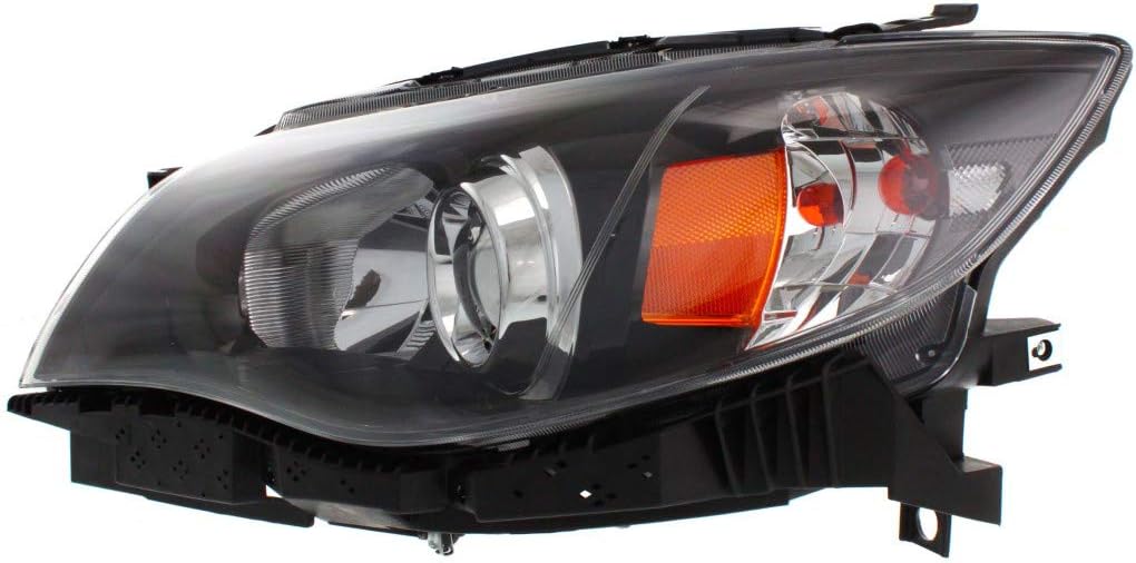 2008-2011 Subaru Impreza Headlight Assembly Passenger Side Black Housing X58839