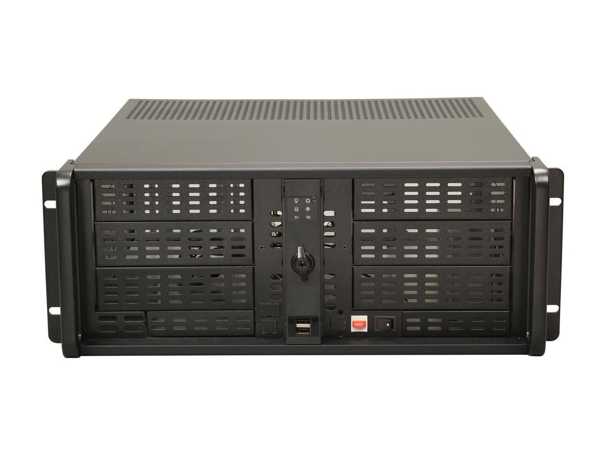 Black 4U Rackmount Chassis T4704