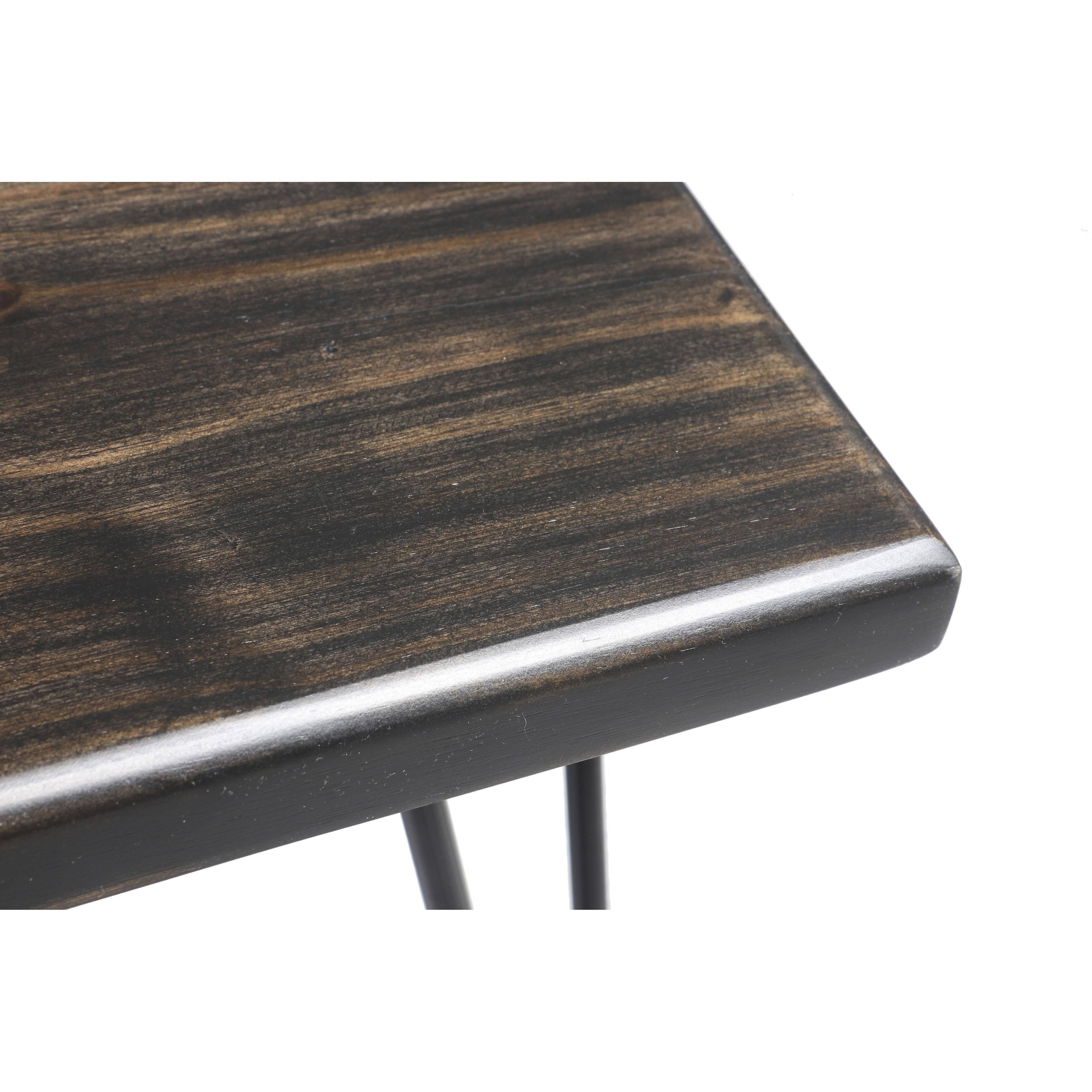 Rustic White Wood Bench A13598