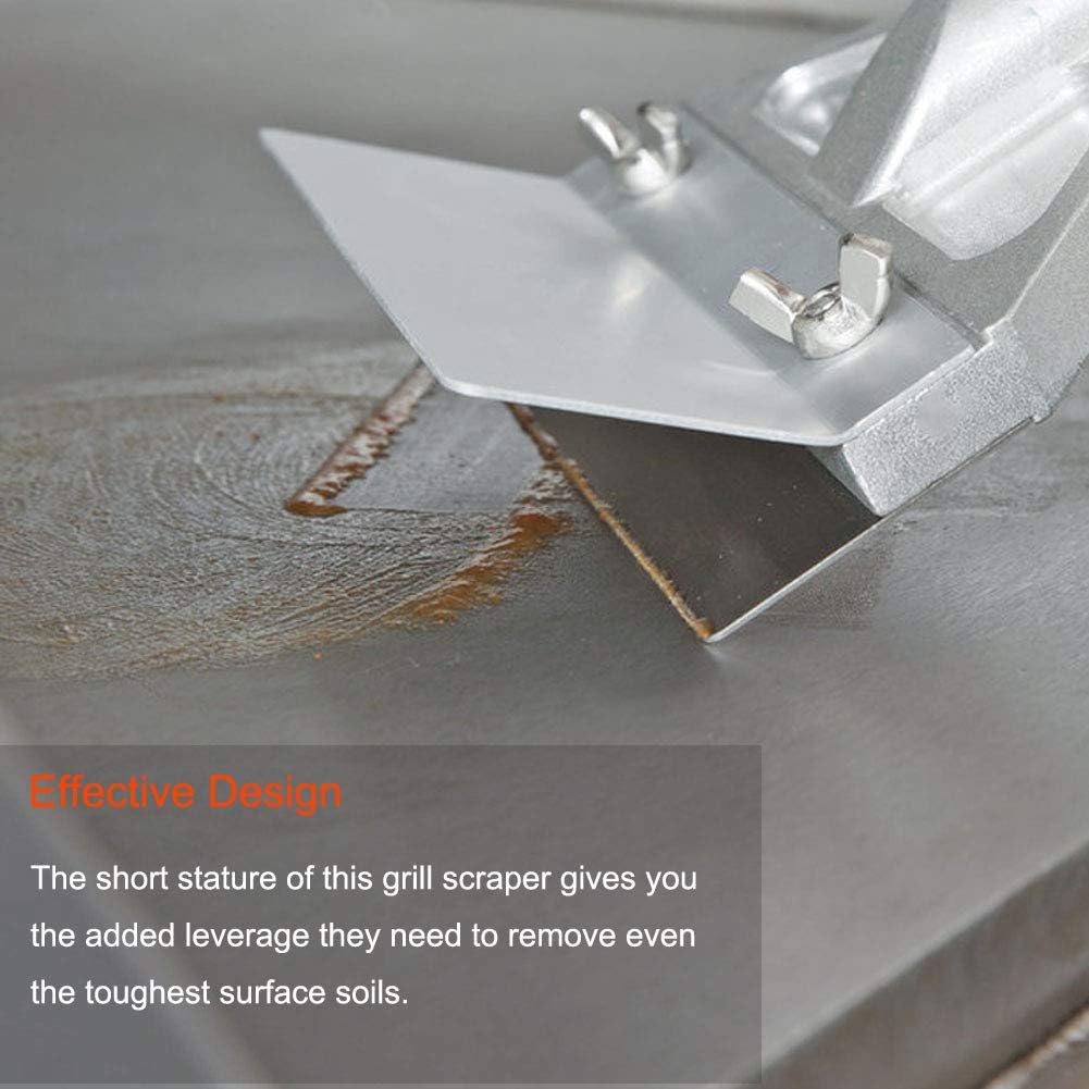 Aluminum Die-Cast Grill Scraper Set with 4 Replacement Blades G302508