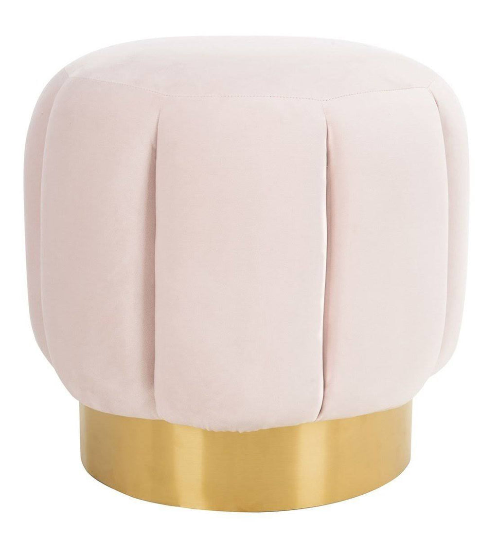 Seafoam Channel Tufted Ottoman K10246