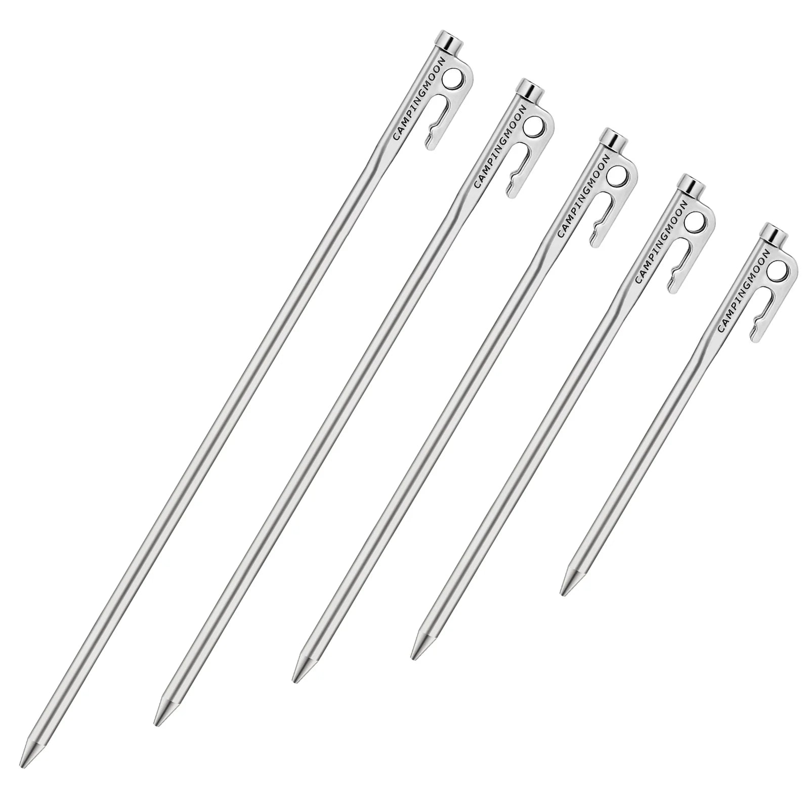 Heavy Duty Steel Tent Stakes Pegs with Hook and Hole Design W984