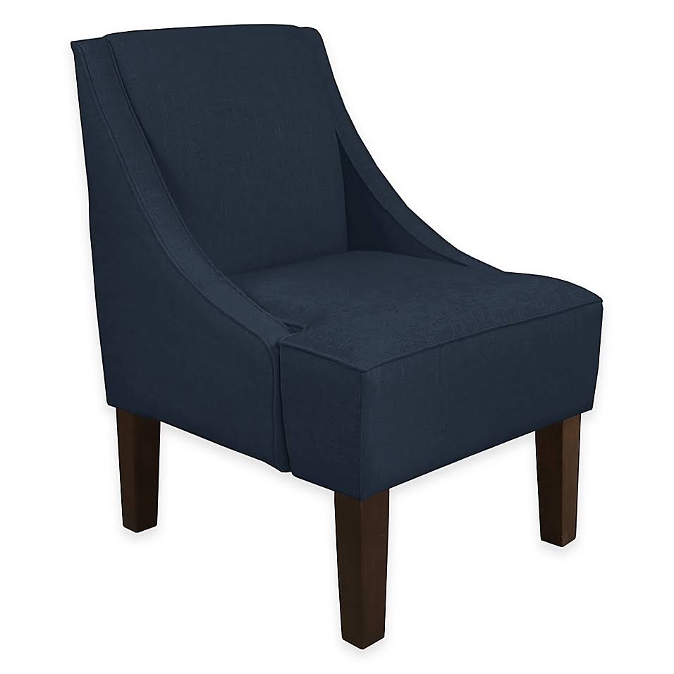 Navy Linen Accent Chair M650063