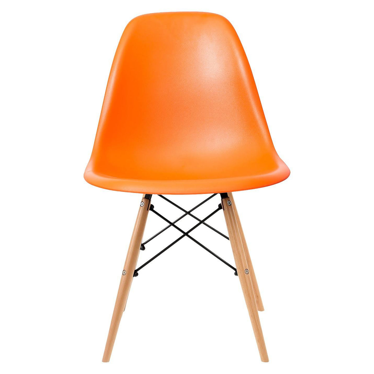 Orange Set of 2 Paris Chair with Wood Legs B213845