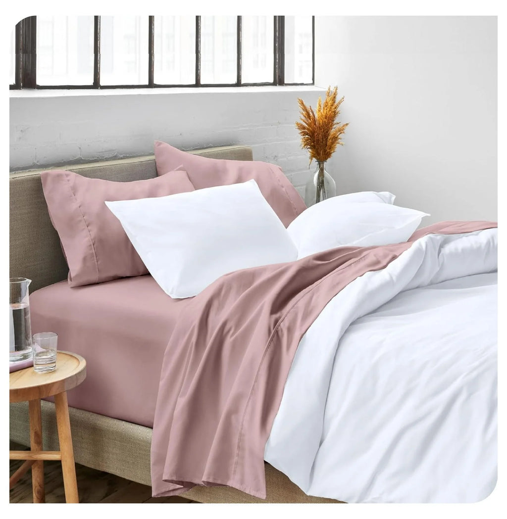 Split Head Flex King 4 Piece Microfiber Bed Sheet Set G327768