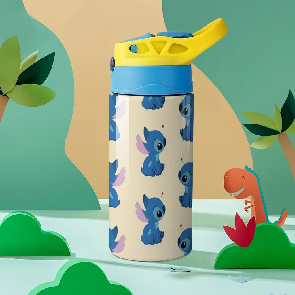 Animal Stitch Cartoon Children's Water Bottle Vacuum Insulated Stainless Steel Cup With Straw Toddler Thermoses T589874
