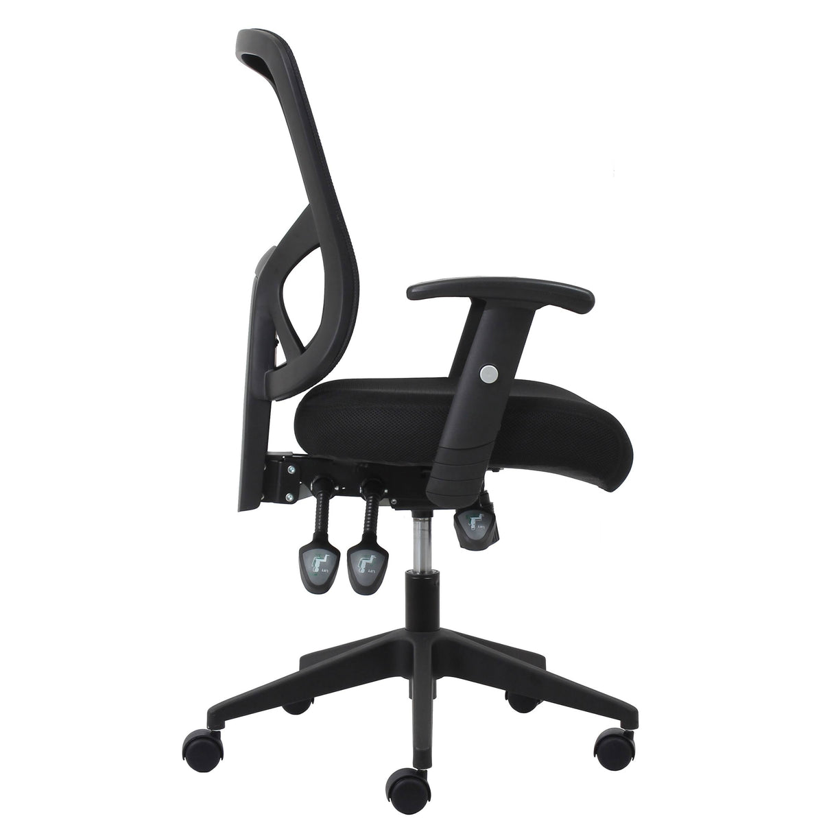 Black Mesh Ergonomic High-Back Task Chair with Arms and Lumbar Support V2795