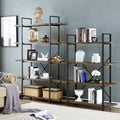 Vintage Industrial 5-Shelf Bookcase with Metal Frame G401