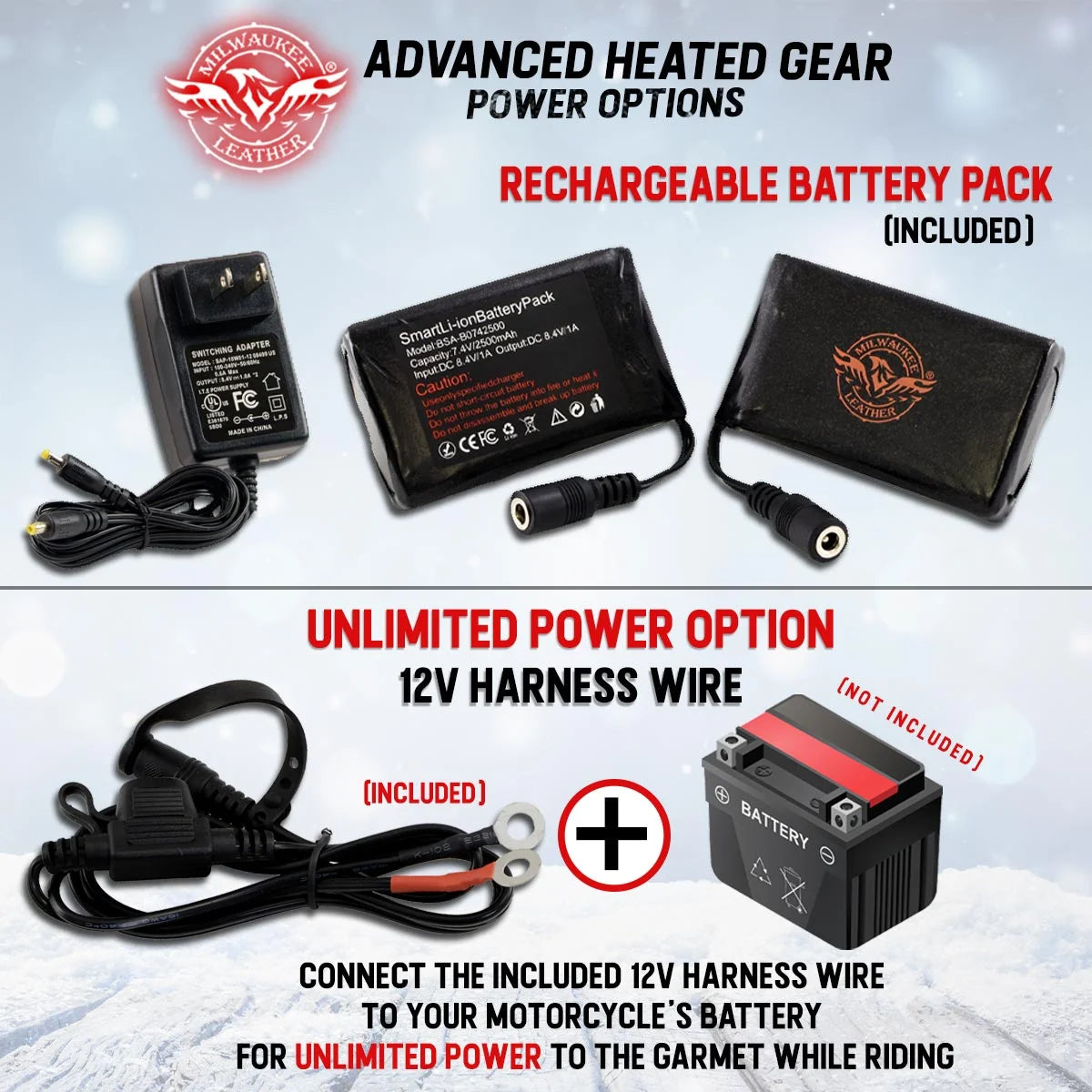 Heated Winter Gloves with Battery 3X-Large N254