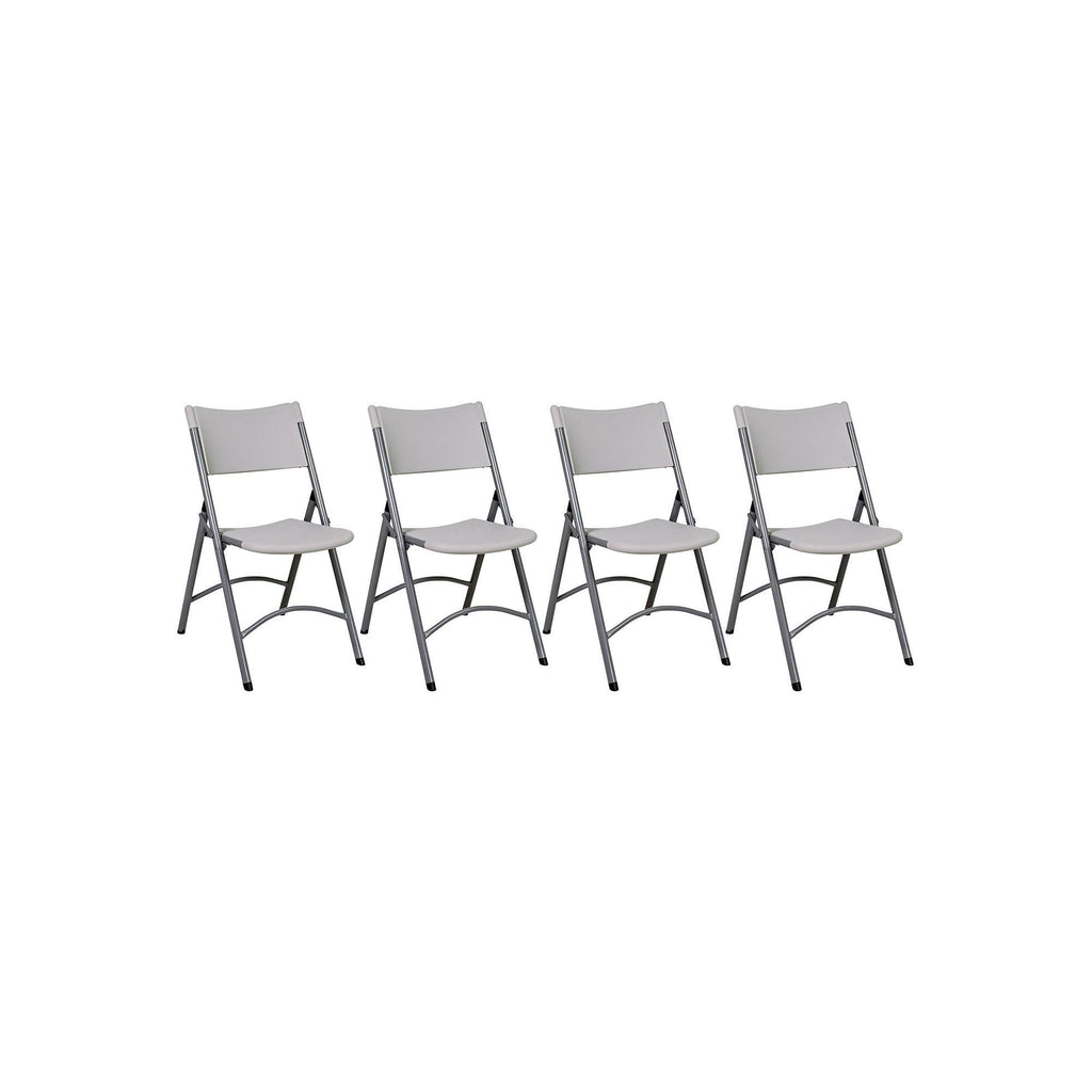 White/Grey Plastic Resin Chair 4 Pack X115