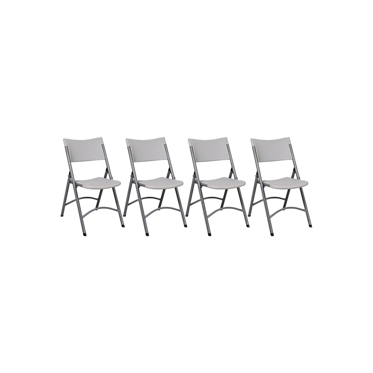 White/Grey Plastic Resin Chair 4 Pack X115