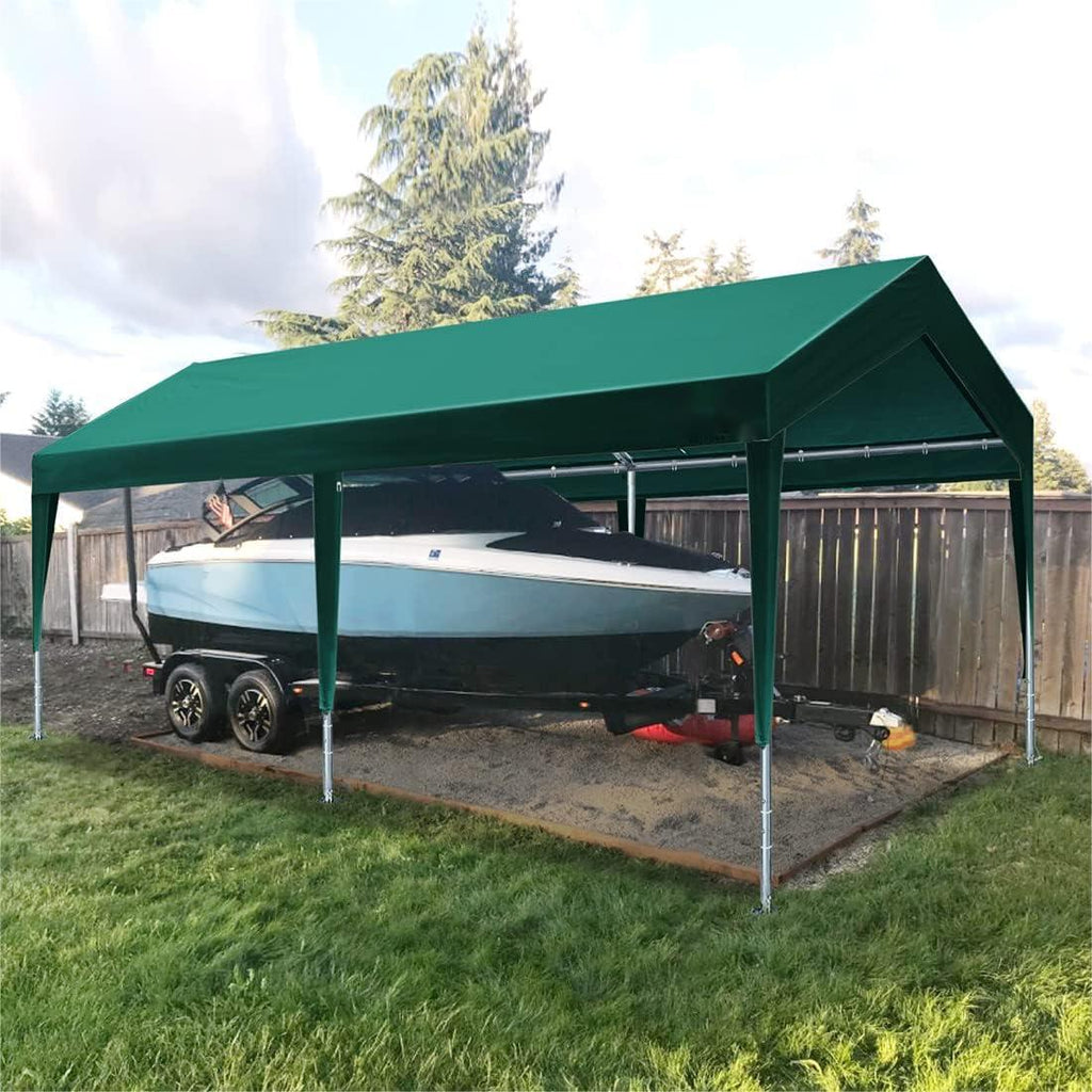 Heavy Duty Carports Car Canopy Garage Boat Shelter Party Tent, Adjustable Height from 9.5 ft to 11 ft R441