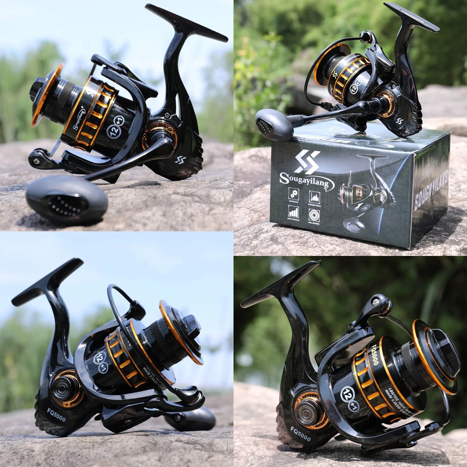 12+1BB Spinning Fishing Reel with Graphite Spool V181776