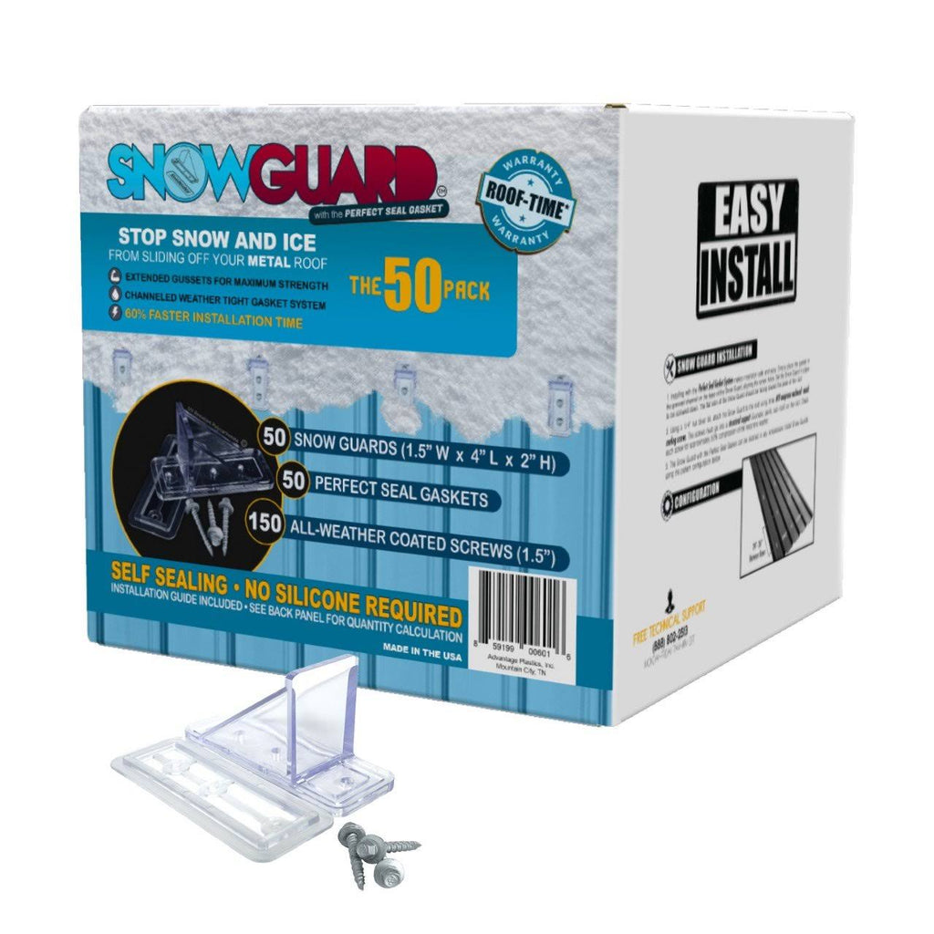 50 QTY Snow Guards with Gaskets and Screws W2695