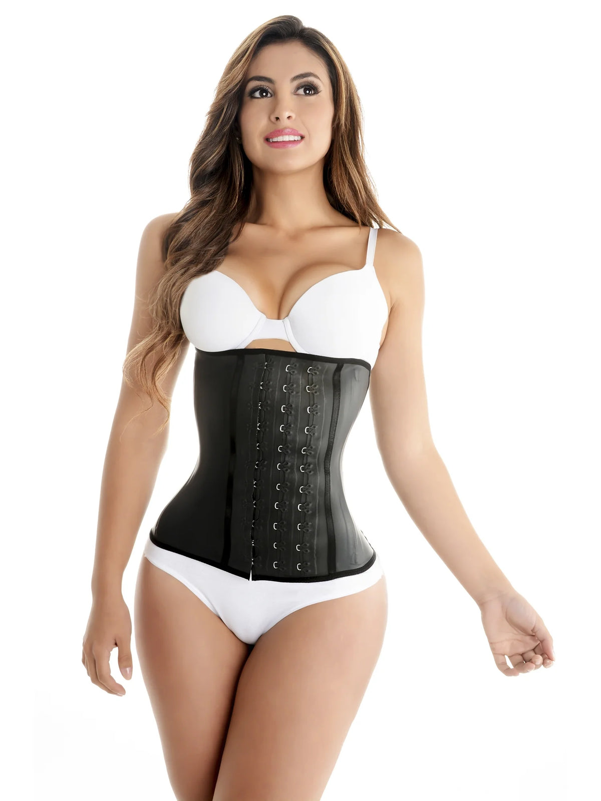 Black Steel Boned Waist Cincher Corset Q53329