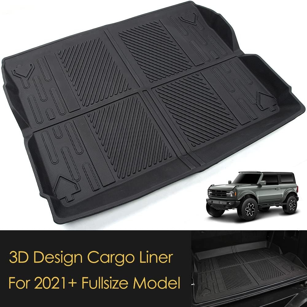 Cargo Liner Pack of 2 Waterproof TPE Rubber Car Mat N6183