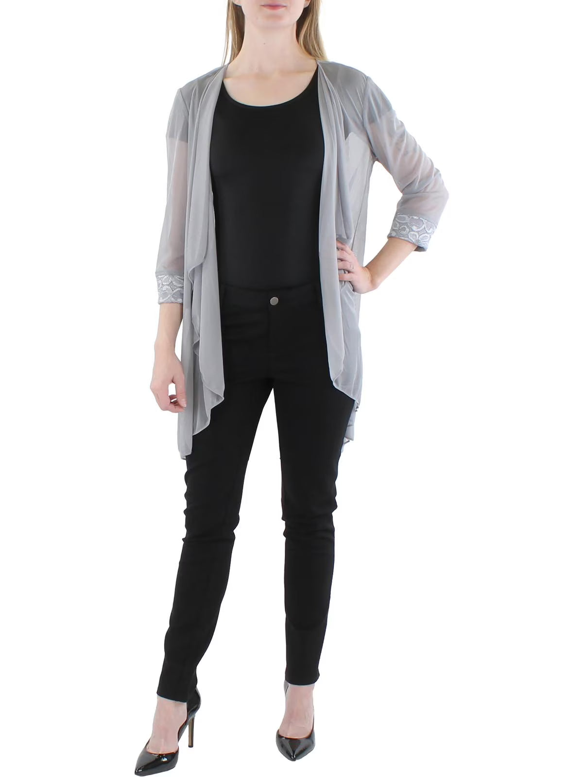 Mesh Sheer Duster Blazer K9046