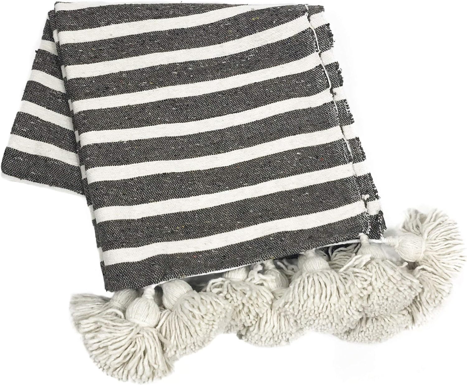 Pom Pom Tassel Throw Blanket 59x59 G929