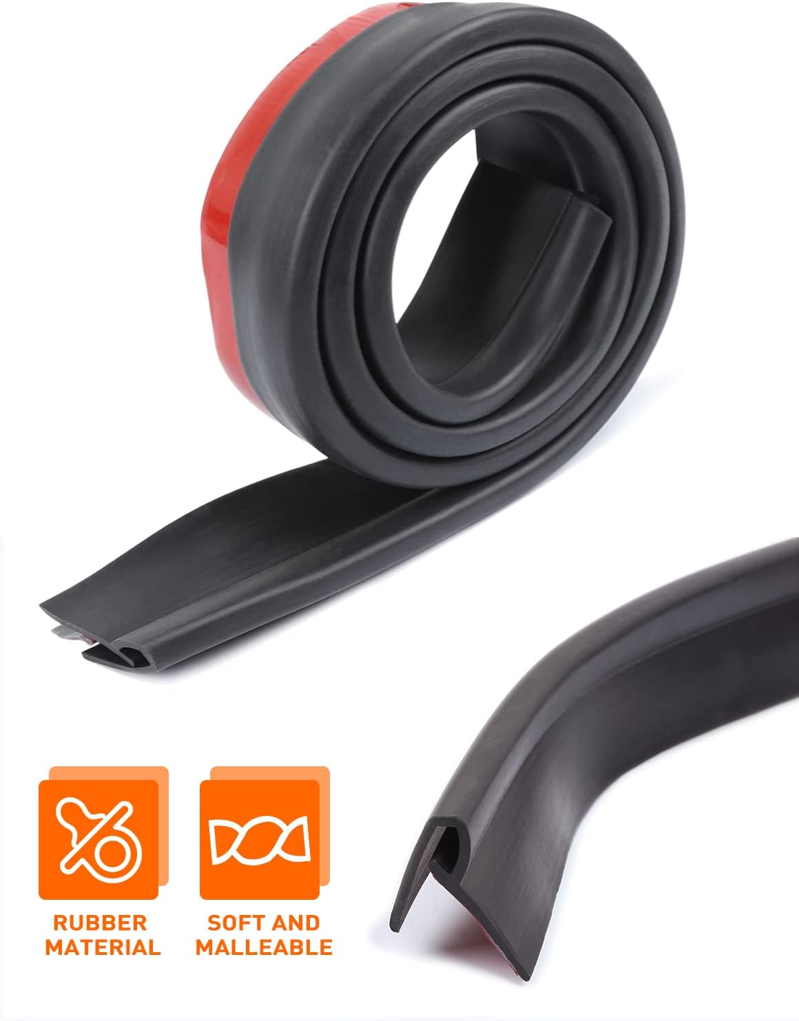 Rear Window Rain Gutter for Jeep Wrangler TJ, Black, Pack of 2 A342