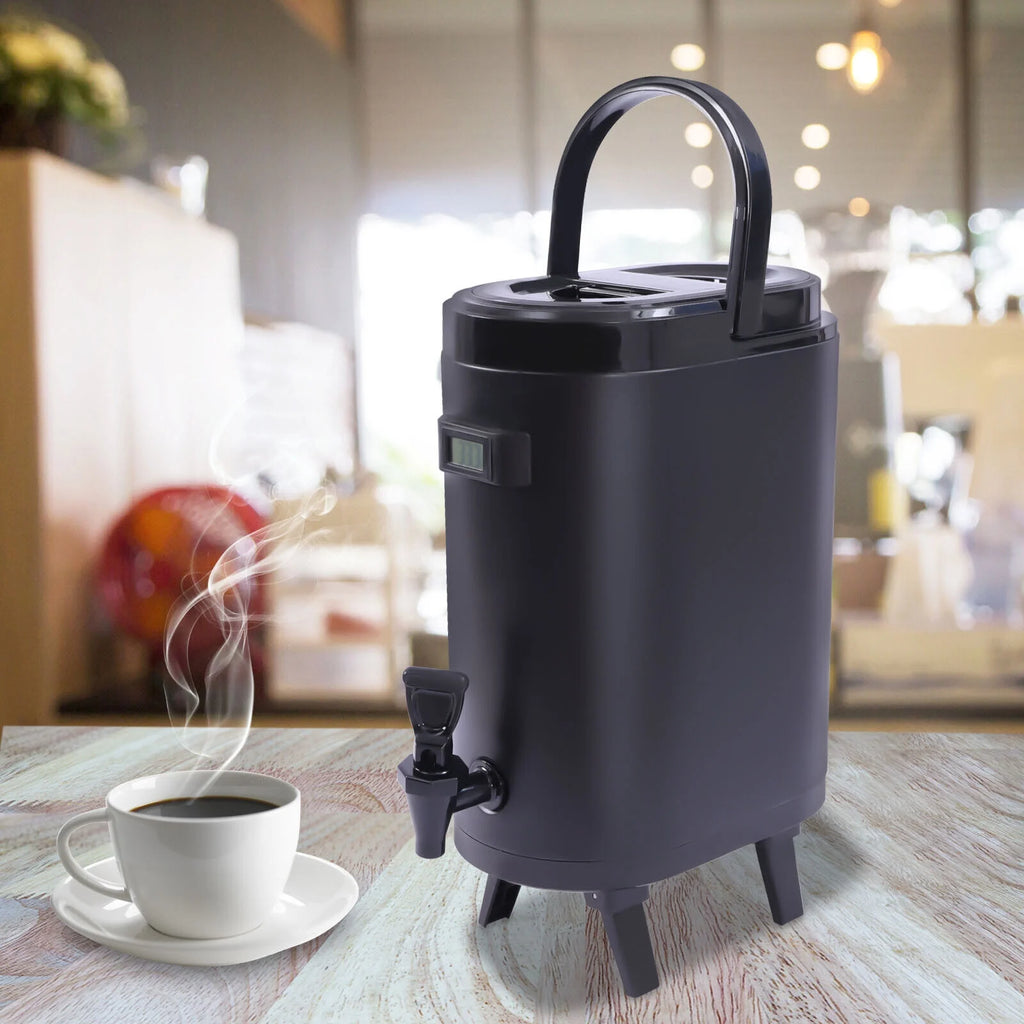 Black Insulated Beverage Dispenser with Handle F961