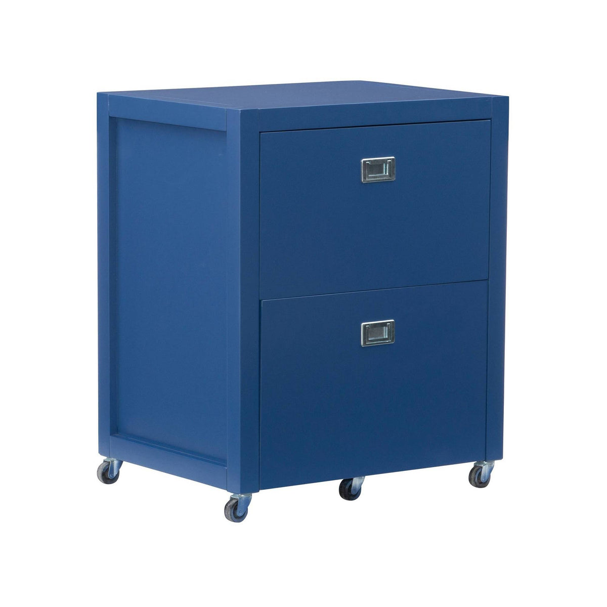 Navy Rolling File Cabinet W8236