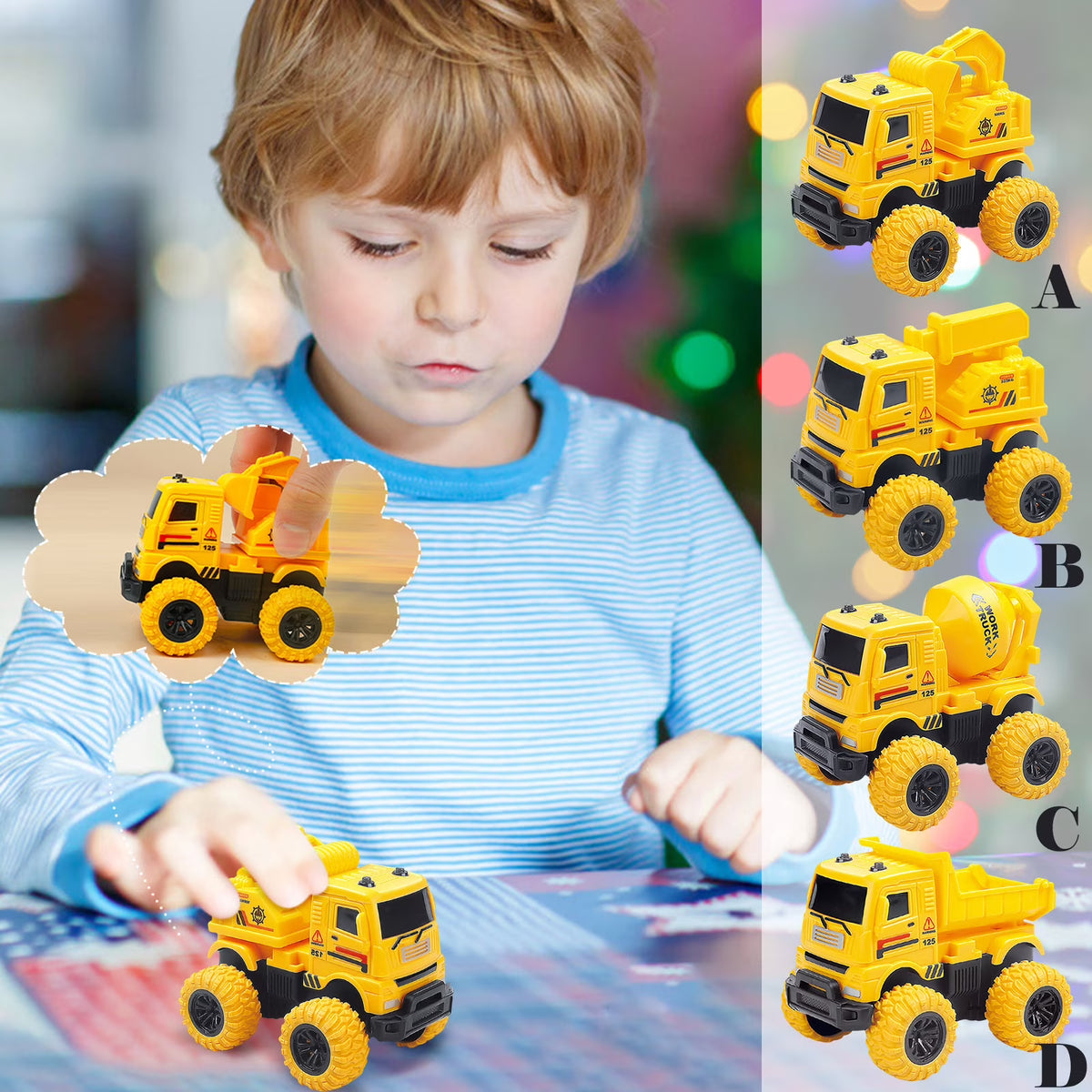 Excavator Engineering Vehicles Dump Trucks Toy Cars G29742