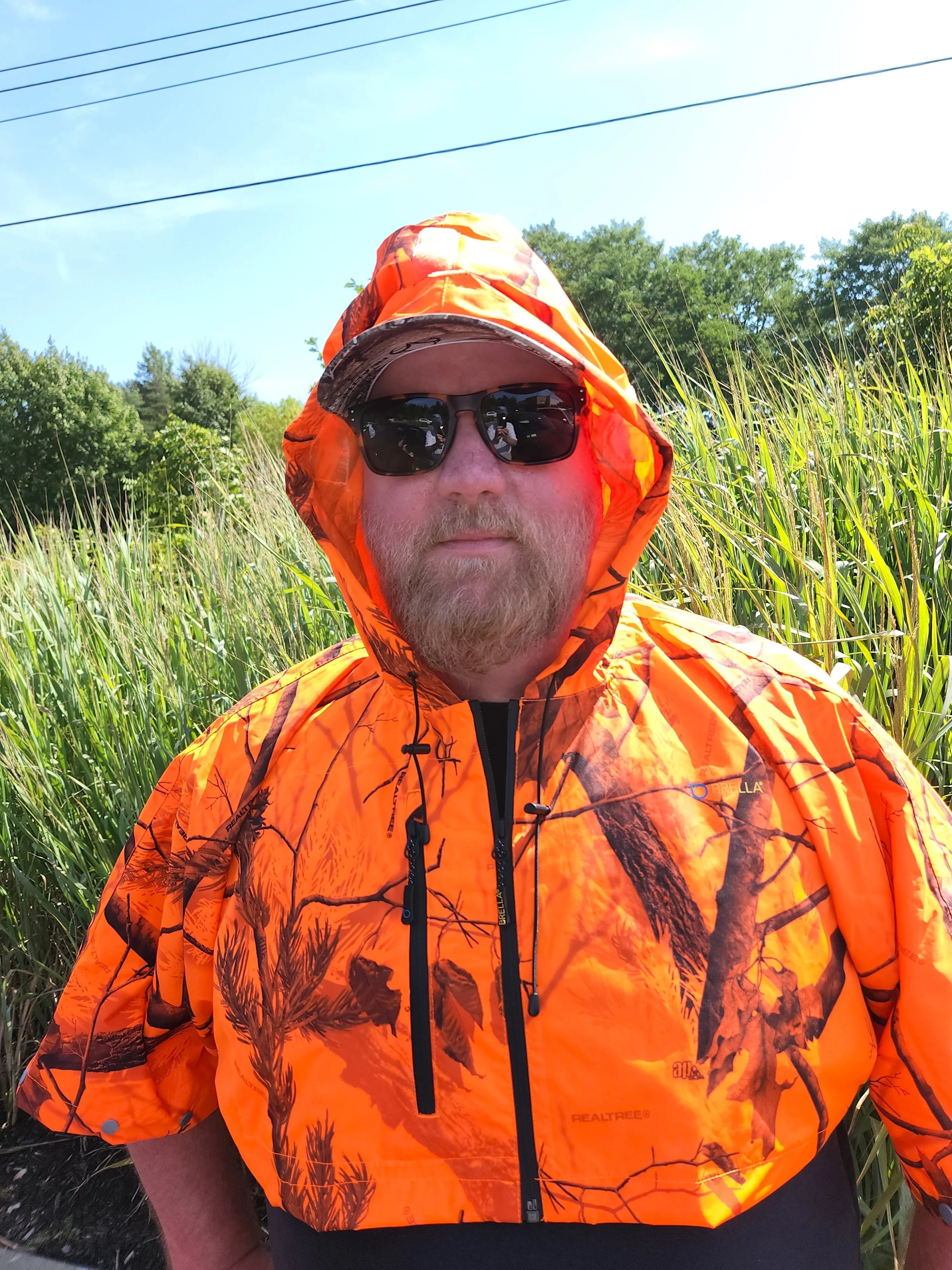 Realtree AP Blaze Camo Waterproof Half Rain Jacket Z63739