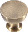 Flat Black 1-1/8 Inch Diameter Mushroom Round Cabinet Knobs 25 Pack E765432