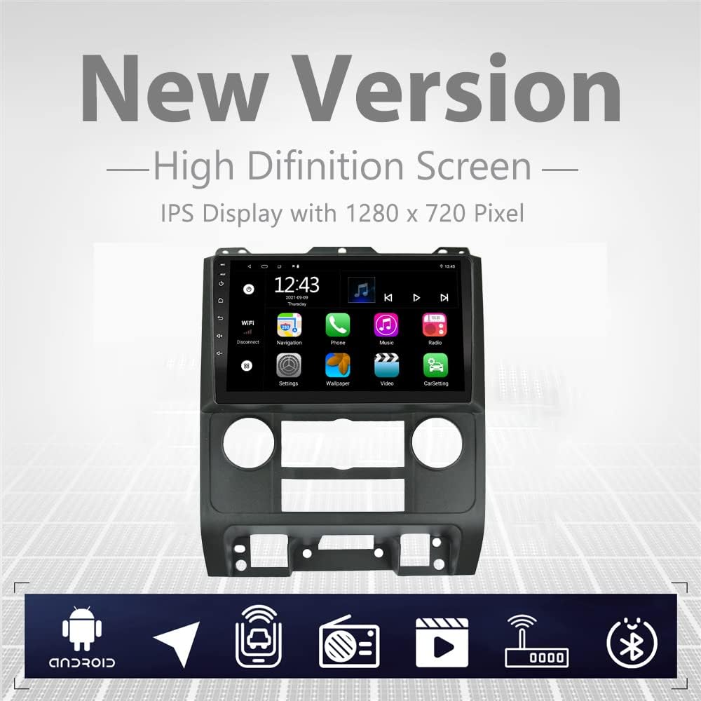 9 inch Android 11 Touch Screen Car Radio Head Unit for Ford Escape 2008-2012 X1043