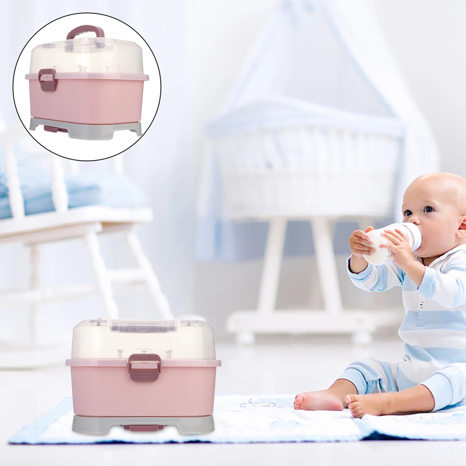 Milk Bottle Case Baby Bottle Drying Rack Box T462996