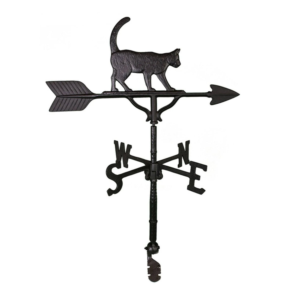32-in Cat Weathervane, Satin Black E597