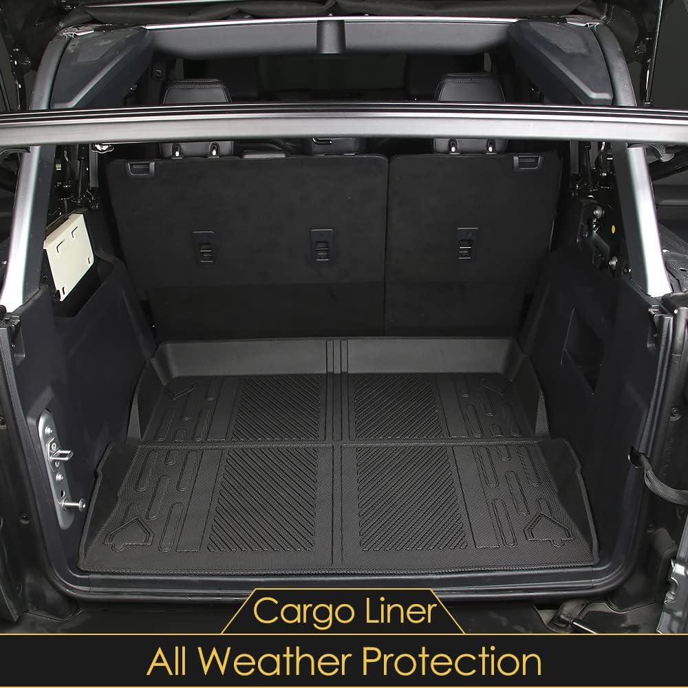 Cargo Liner Pack of 2 Waterproof TPE Rubber Car Mat N6183