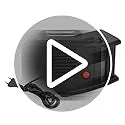 Black Electric Tabletop Fireplace Heater 1000W G593810