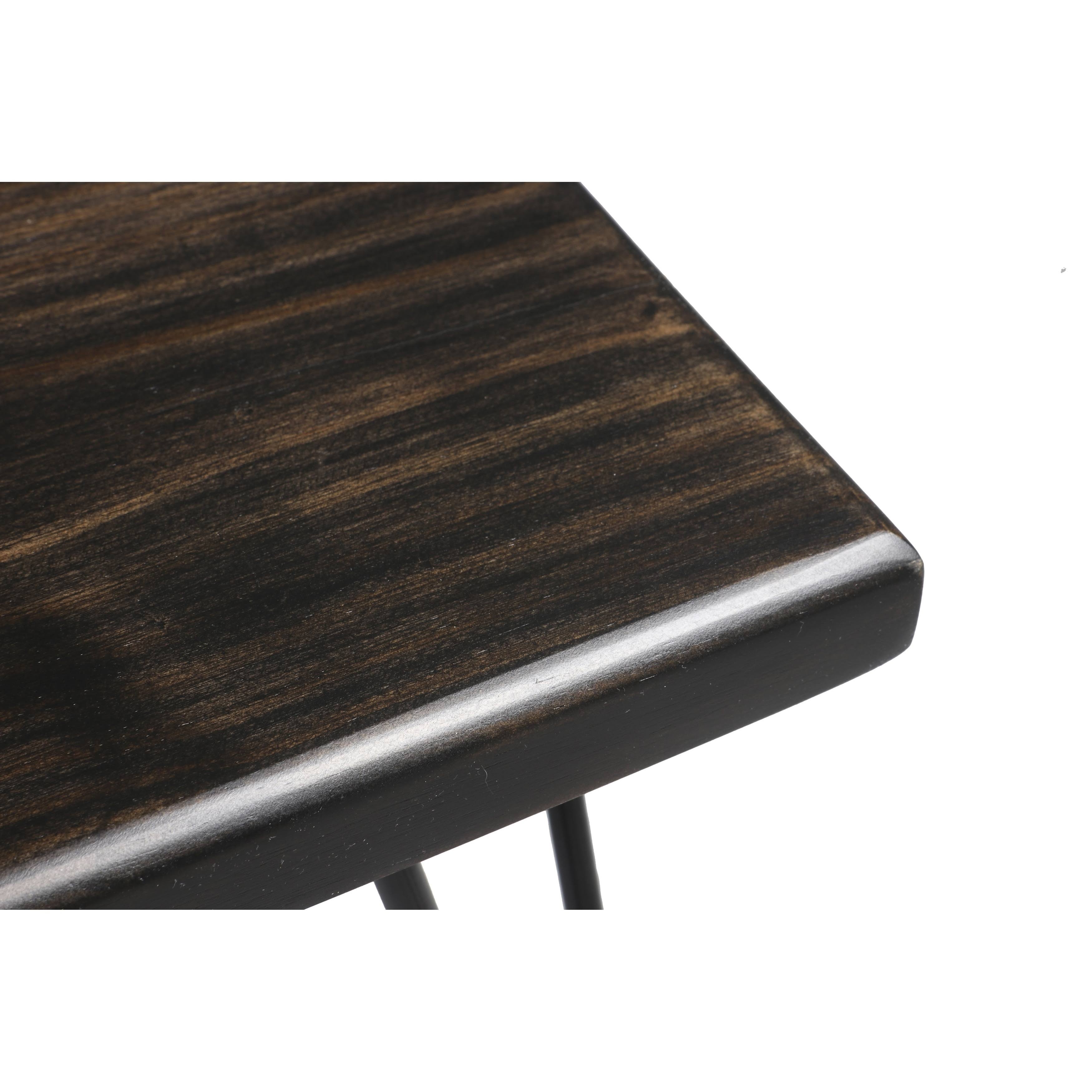 Rustic White Wood Bench A13598