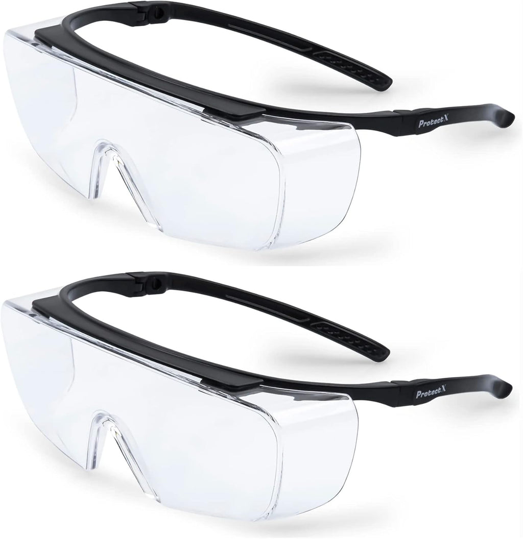 Safety Glasses Scratch Resistant Anti Fog Polycarbonate Lenses ANSI Z87.1 Rated UV Protection Pack of 2 A4464