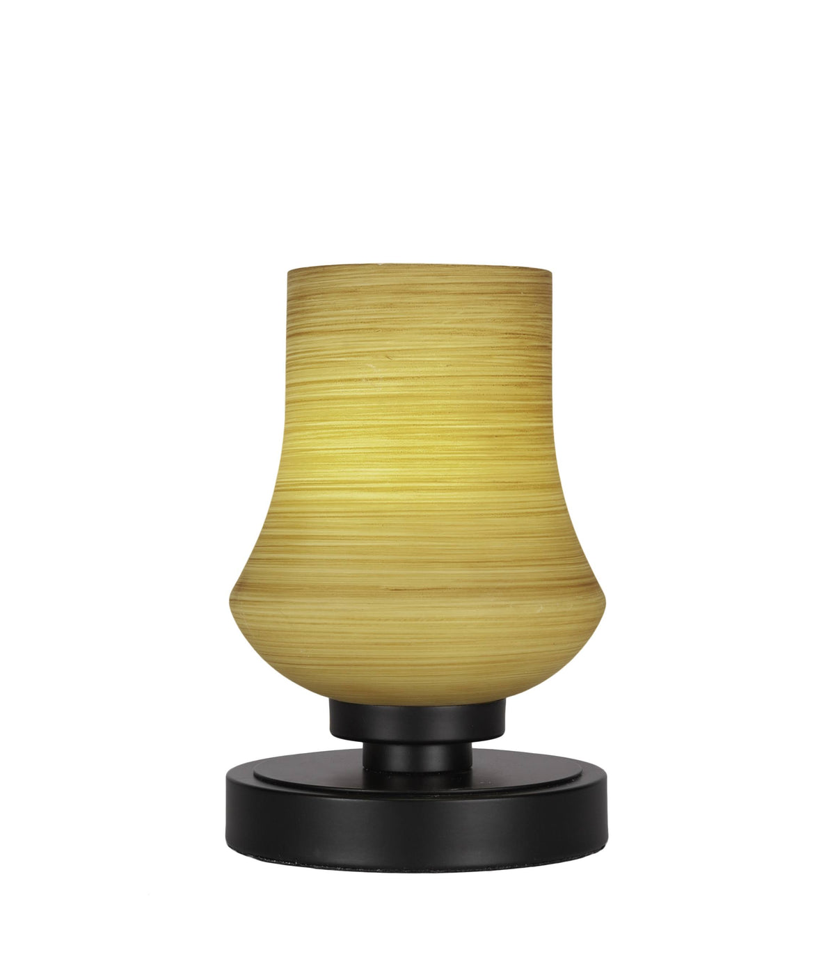 Matte Black 1 Light Accent Table Lamp with Linen Glass B665240