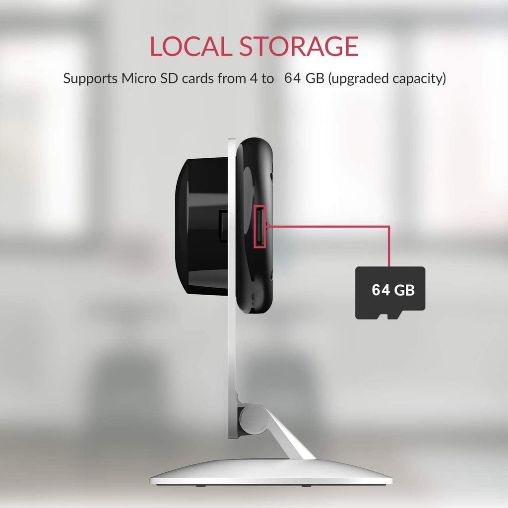 2pc 1080p WiFi Smart Indoor Security Camera with Night Vision J405693