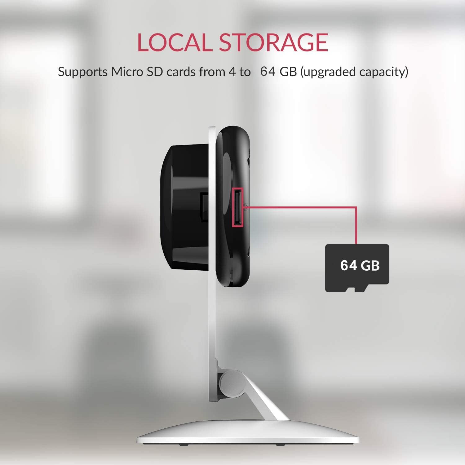 2pc 1080p WiFi Smart Indoor Security Camera with Night Vision J405693