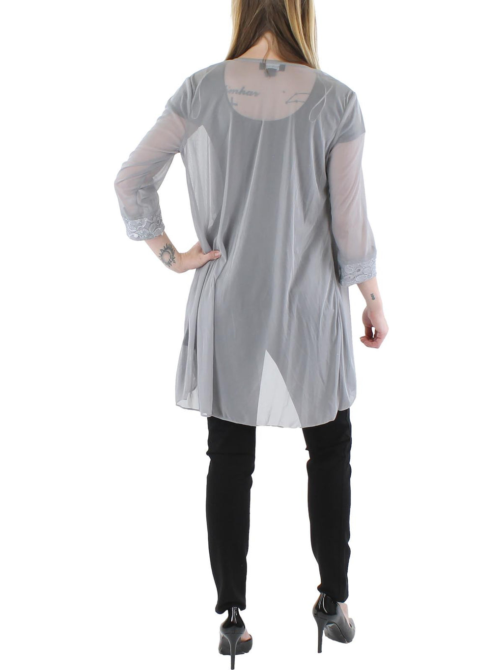 Mesh Sheer Duster Blazer K9046