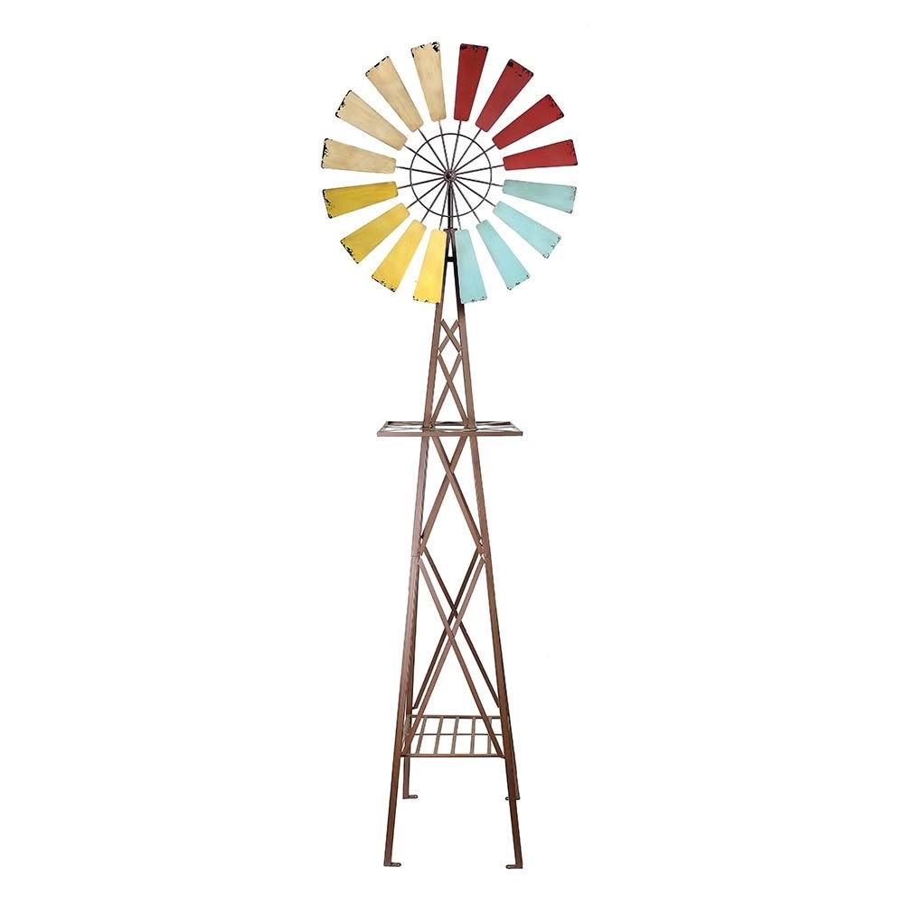 Metal Windmill Garden Stand G6510