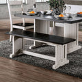 Espresso White Bench X11785