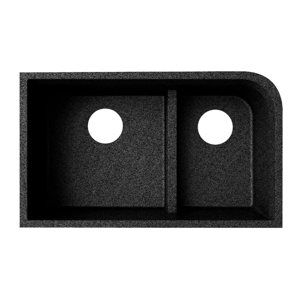 Metallico Double-Basin Granite Undermount Kitchen Sink I87651