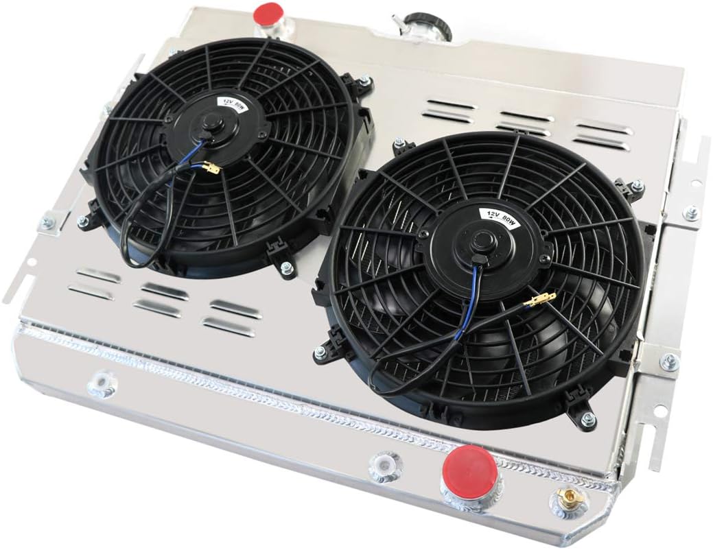 56MM 3 Row Core Aluminum Radiator with 2X12 Fan and Shroud L707407
