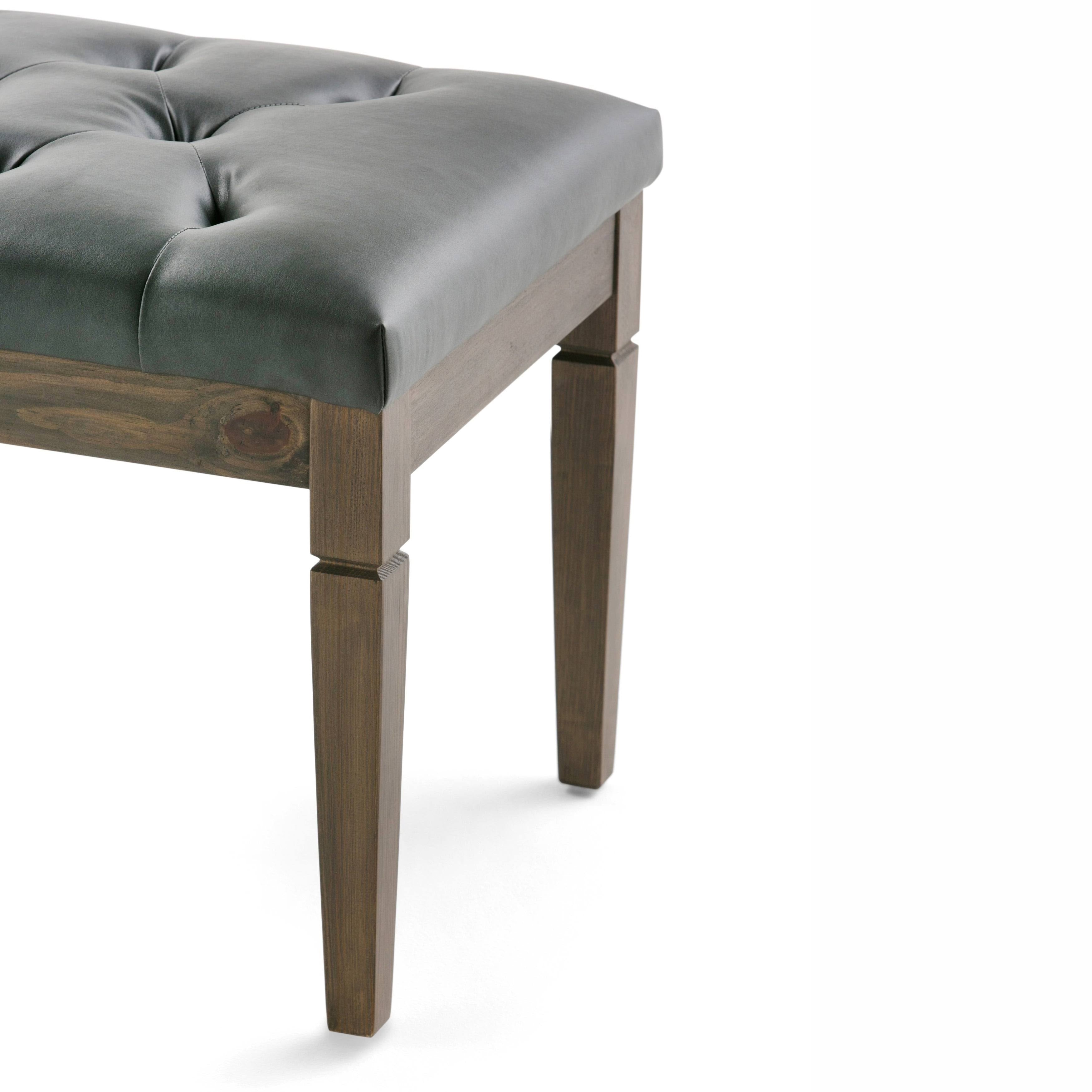 Distressed Saddle Brown Rectangle Ottoman Bench G7036
