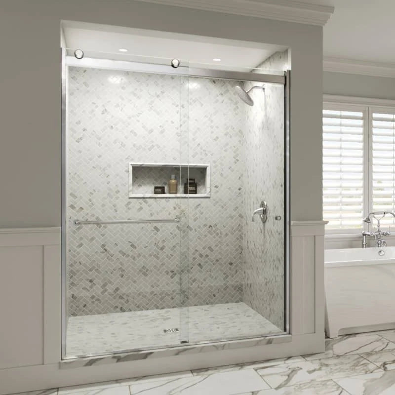 Chrome Sliding Framed Shower Door T476