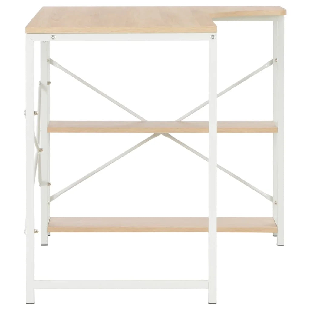 White and Oak Computer Desk X849066