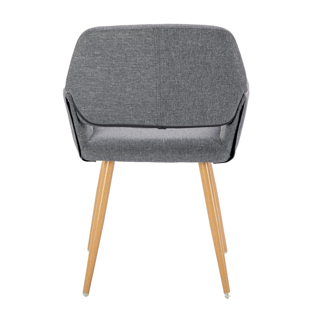 Gray Upholstered Accent Chair with Metal Legs U53466