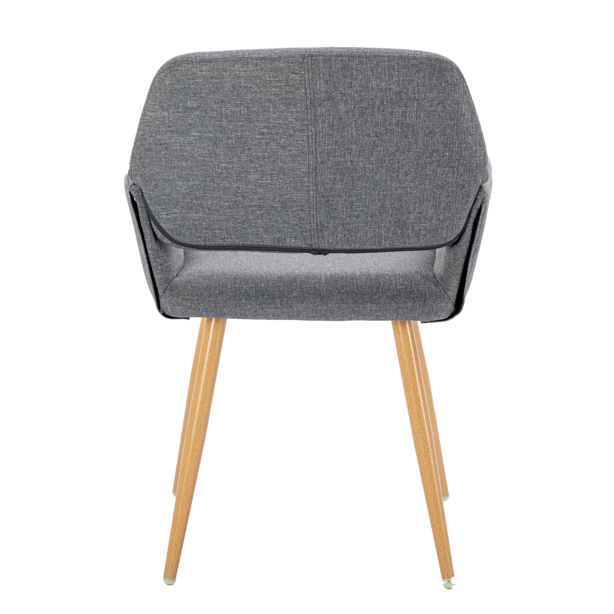 Gray Upholstered Accent Chair with Metal Legs U53466